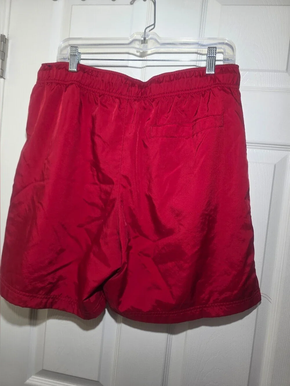 Jordan Men's Red Swim Trunks Shorts Size Large Mesh Lined Drawstring Athletic